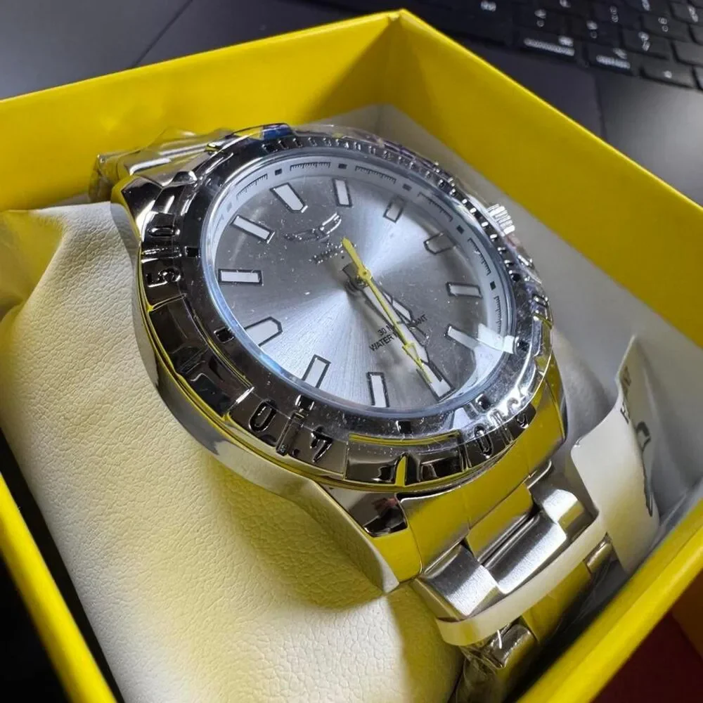 Invicta Men's Silver and Grey Watch